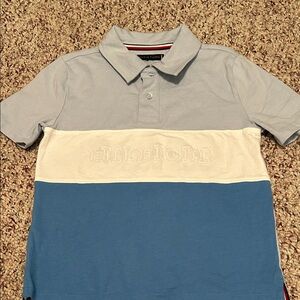 Tommy Hilfiger Kids' Light Blue and White Polo